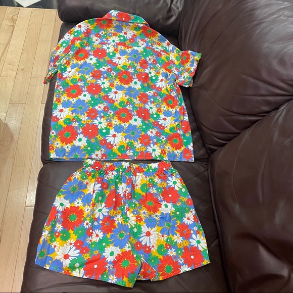 Cider Flower Power Shirt & Lazy Day Shorts Matching 2-piece Set NWT size Small - Picture 2 of 9